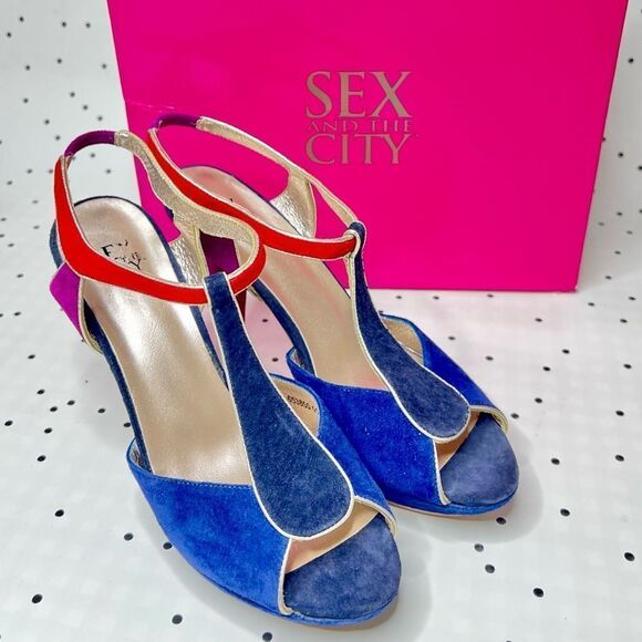 👠 SEX AND THE CITY 👠 collection high heels Germany GÖRTZ leather suede 8,5 39 - Picture 5 of 12